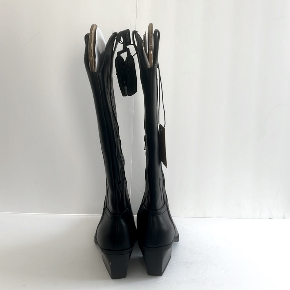 Madden NYC Women's Embroidered Tall Western Boots Stacked Block Heel Size 6 NWT - Picture 8 of 10